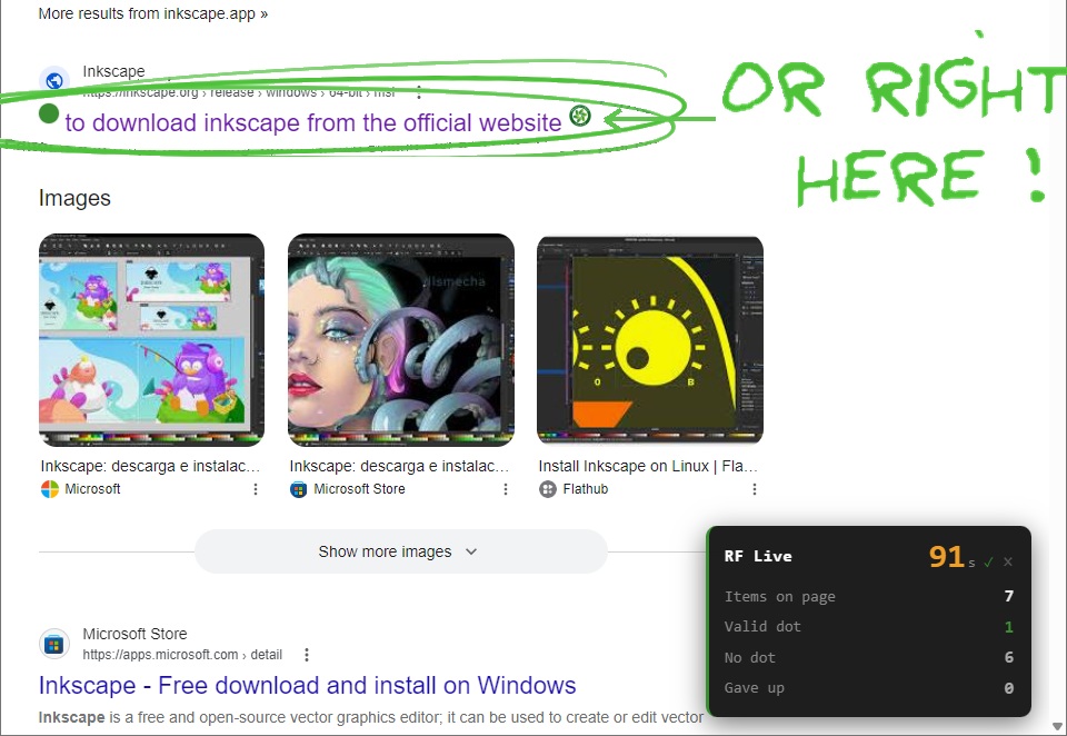 Google search — Text Editor supporter listing highlighted